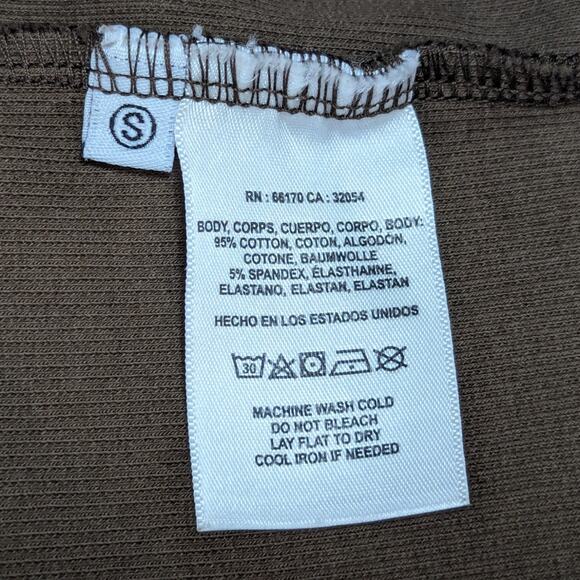 T.LA Ribbed Cutout Bodycon Midi Dress Brown Tank Style Size Small - Picture 6 of 16